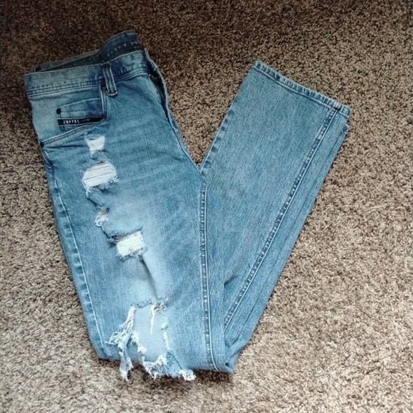 Empyre distressed faded blue jeans - Picture 1 of 8